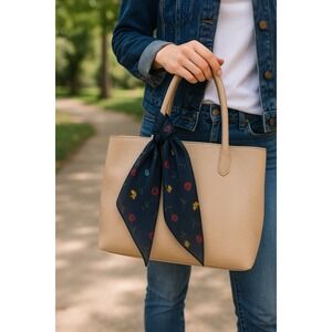 Harolds Womens Square Silk Scarf 20x19‎ Black Mix Floral Print